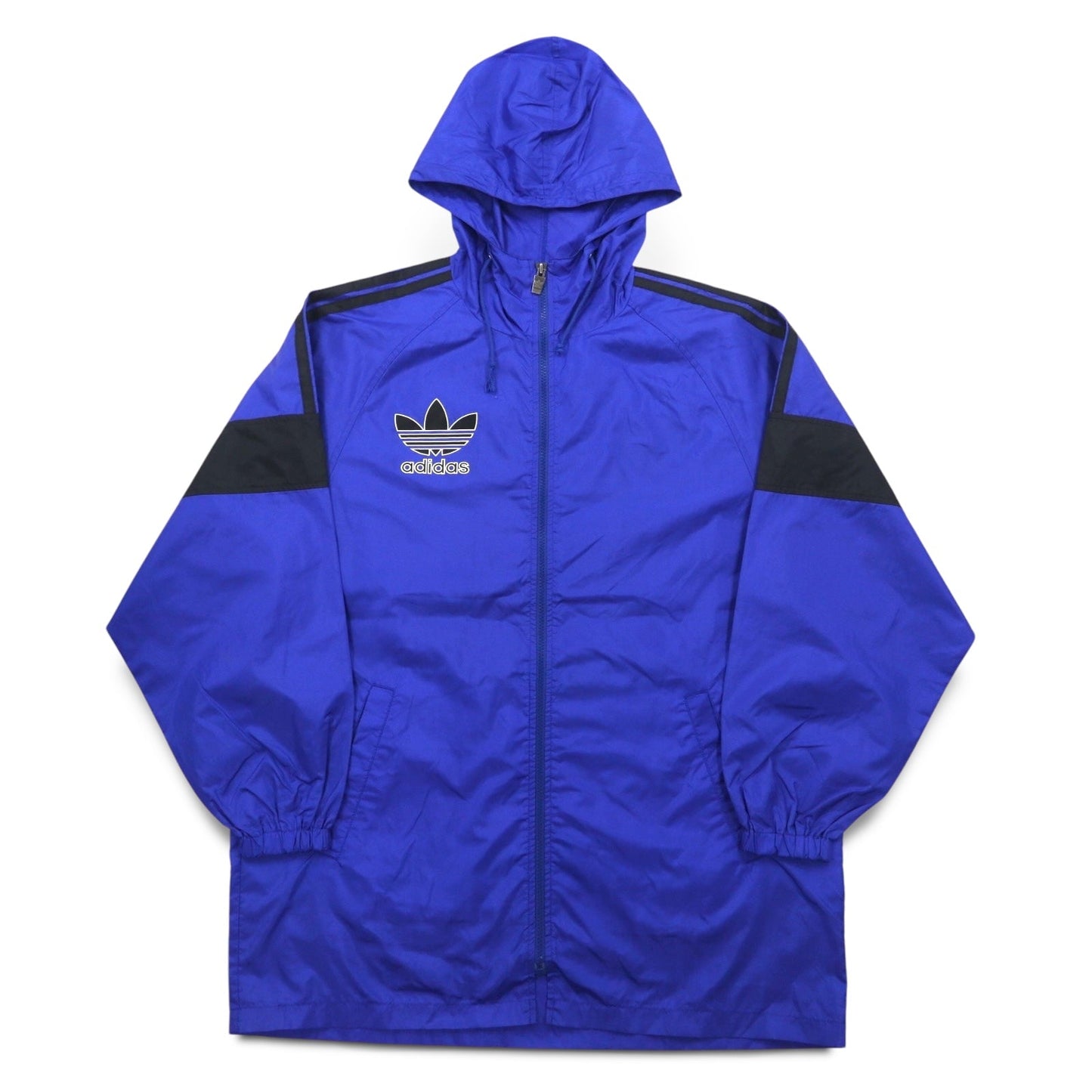 adidas 90s Descente Trefoil Logo Shell Parka Rain Jacket, Size ML, Water-Repellent Nylon, Made in Japan