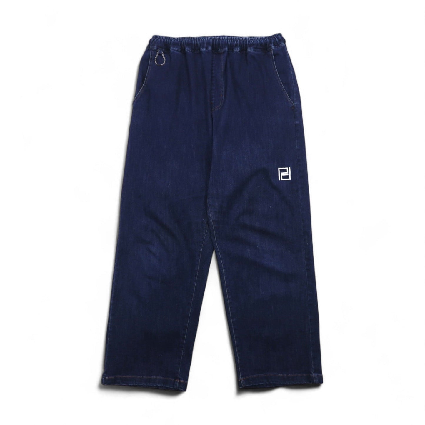 PUNK DRUNKERS PD Loose Denim Pants, Size M, Blue Indigo, Versace Parody Medusa