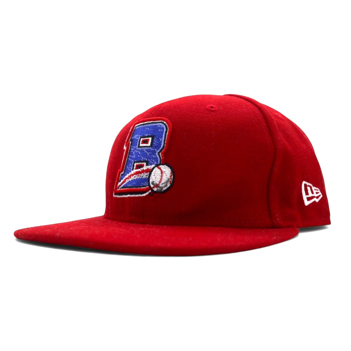 New Era Snapback Baseball Cap, M/L, Red Polyester, New York Boulders