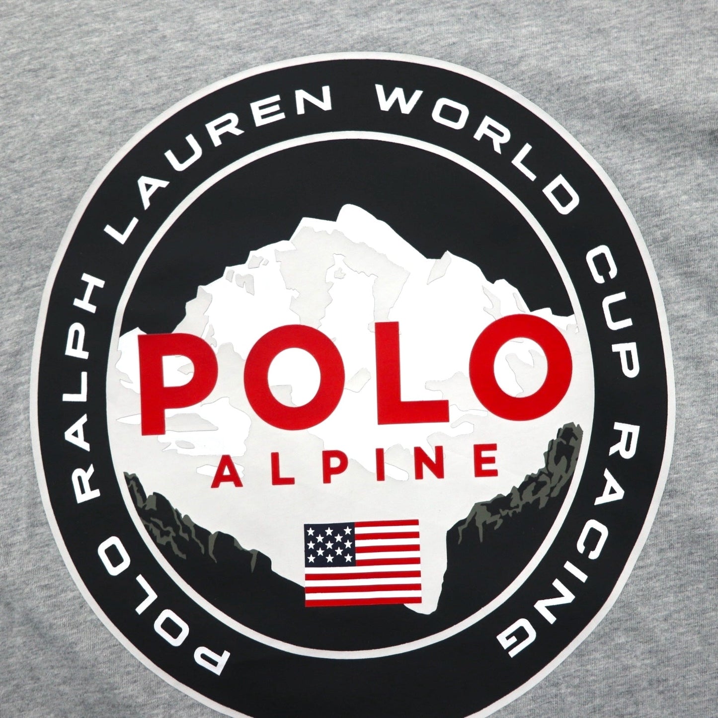 Polo Ralph Lauren 長袖Tシャツ ロンT XL グレー WORLD CUP RACING POLO ALPINE 袖ロゴ