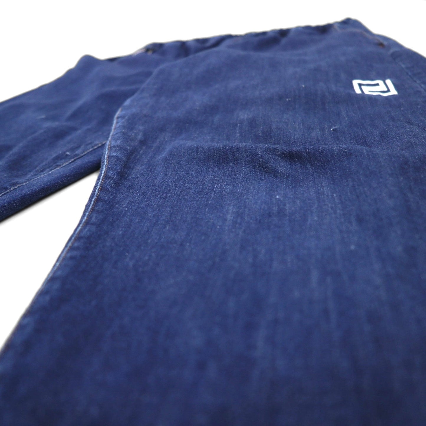 PUNK DRUNKERS PD Loose Denim Pants, Size M, Blue Indigo, Versace Parody Medusa