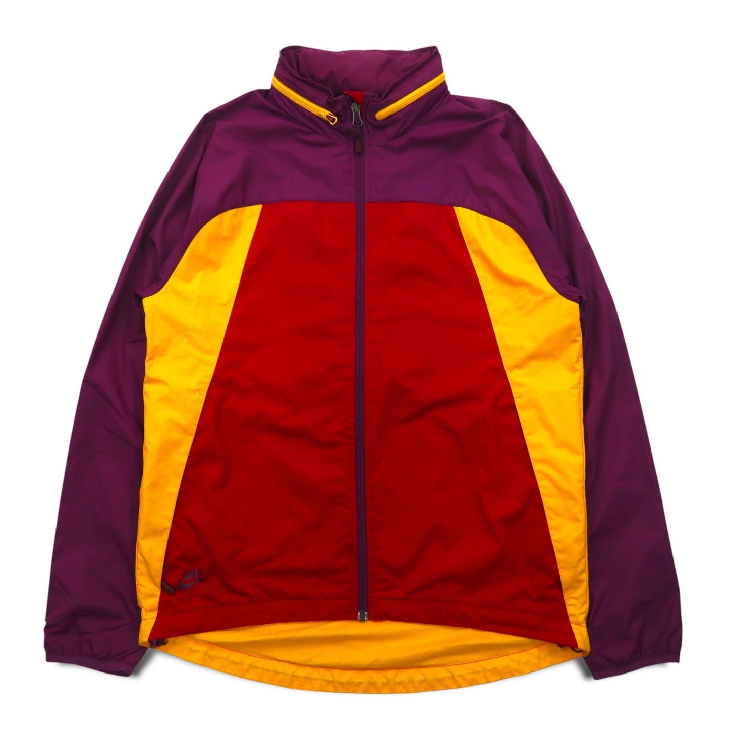 NIKE Retractable Hood Shell Jacket, Nylon Parka, Size M, Multicolor, Polyester