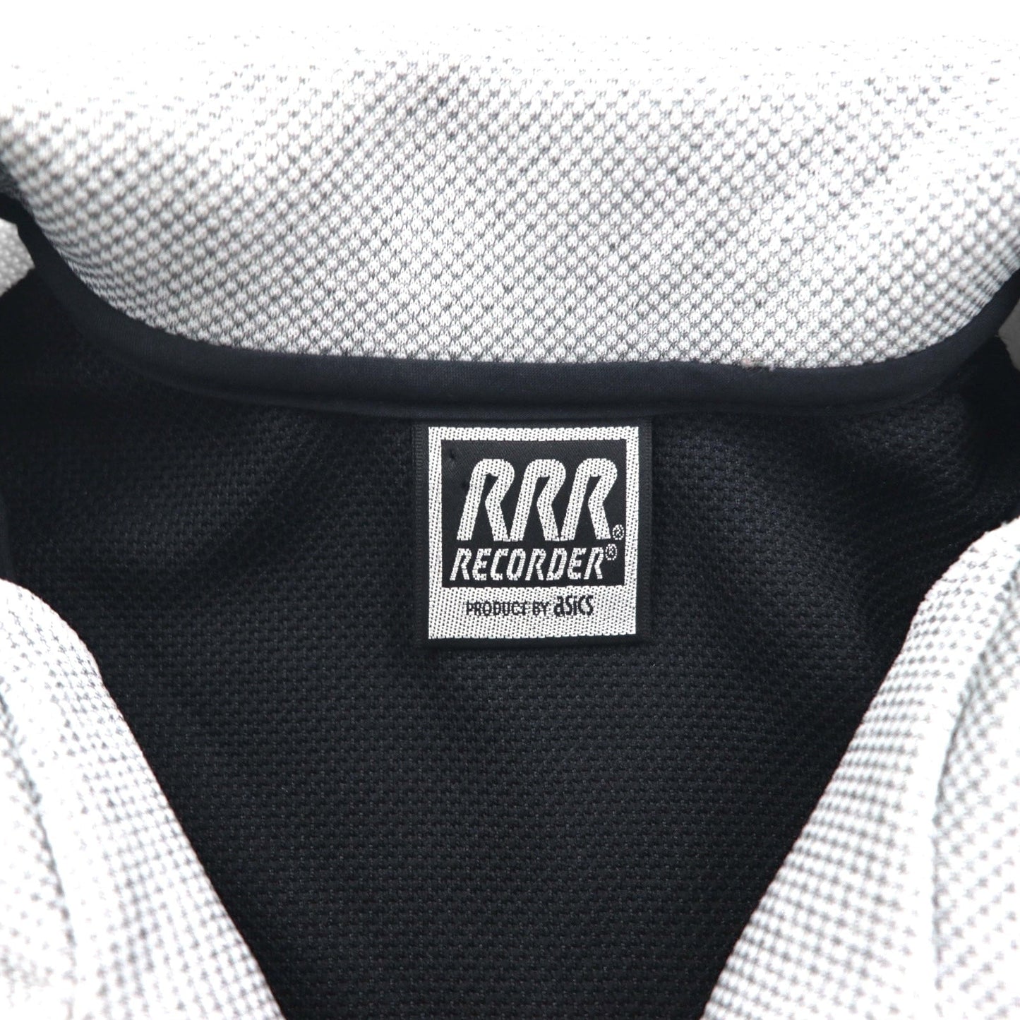 asics 90年代 日本製 ハーフジップ トラックジャケット ジャージ M モノトーン RRR RECORDER 未使用品
