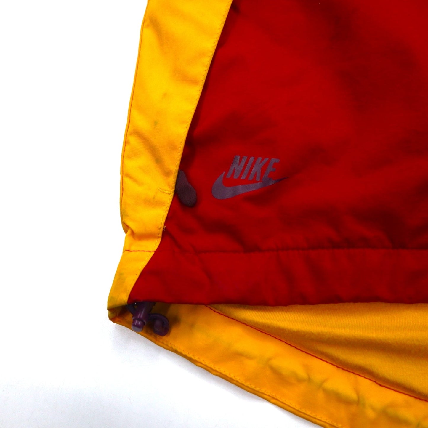 NIKE Retractable Hood Shell Jacket, Nylon Parka, Size M, Multicolor, Polyester