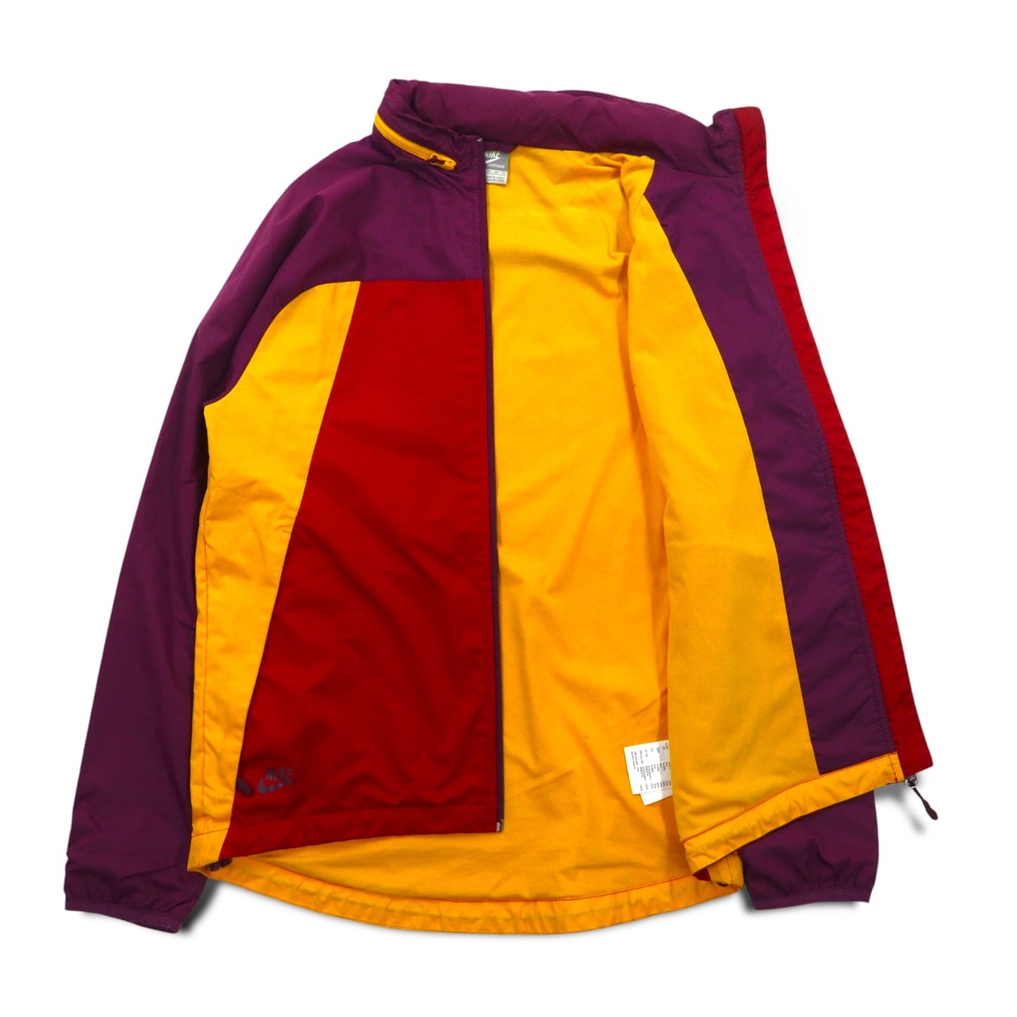 NIKE Retractable Hood Shell Jacket, Nylon Parka, Size M, Multicolor, Polyester