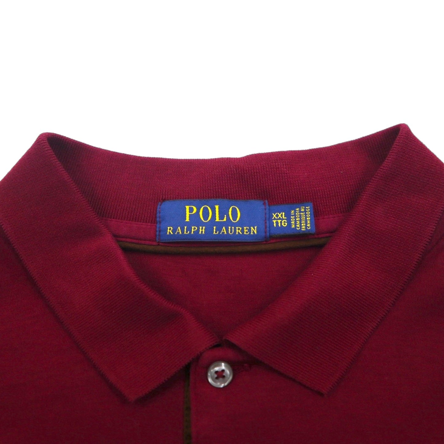 Polo Ralph Lauren 長袖ポロシャツ ラガーシャツ 2XL ボルドー スモールポニー刺繡
