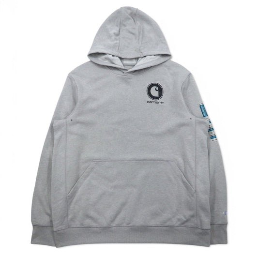 Carhartt Force Delmont Graphic Hoodie, Size XL, Relaxed Fit, Gray, Cotton, Fleece Lining, 103453 058, Unused