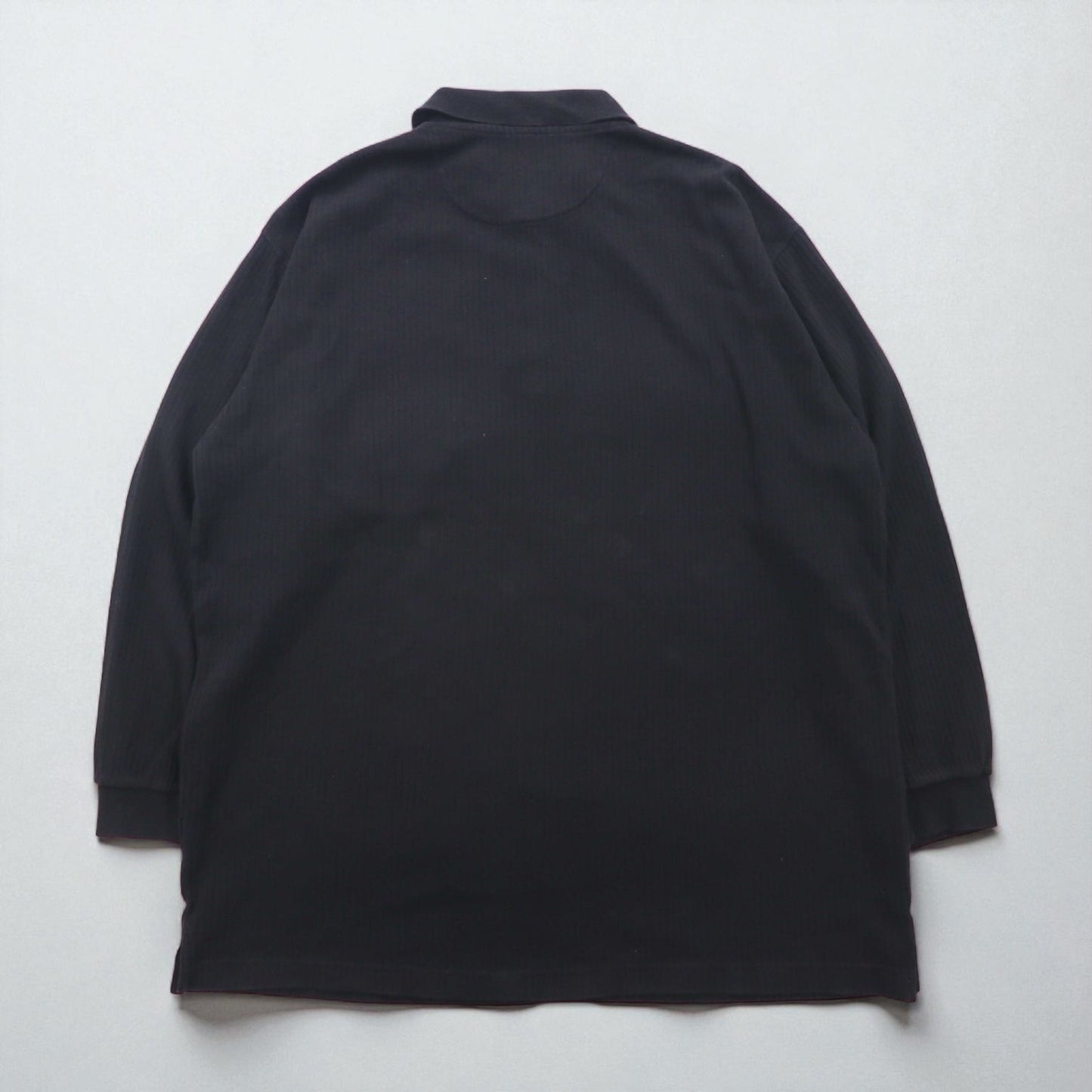 CHAPS RALPH LAUREN 長袖ポロシャツ ラガーシャツ XL ブラック コットン 胸ポケット