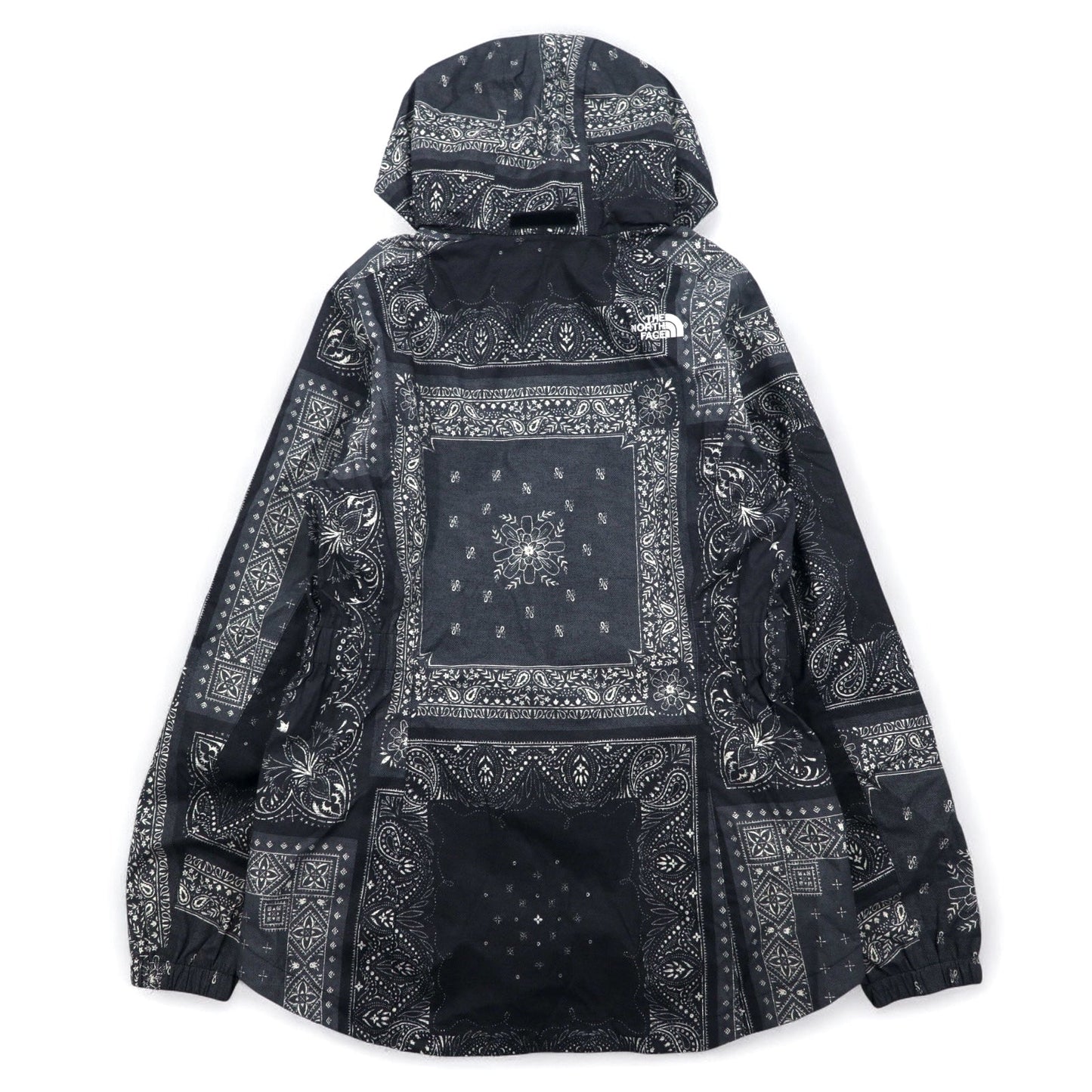 THE NORTH FACE RESOLVE PARKA II Mountain Parka, Size M, Black, Bandana Paisley Print, Polyester, DRYVENT Waterproof, US Standard