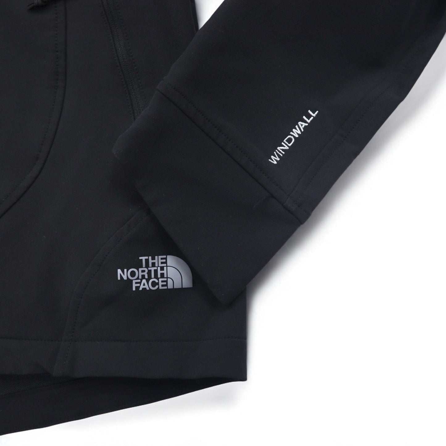 THE NORTH FACE WINDWALL Softshell Jacket, Size M, Black, Polyester, Lightweight, Moisture-wicking, Windproof, US Standard, NF0A3LGW