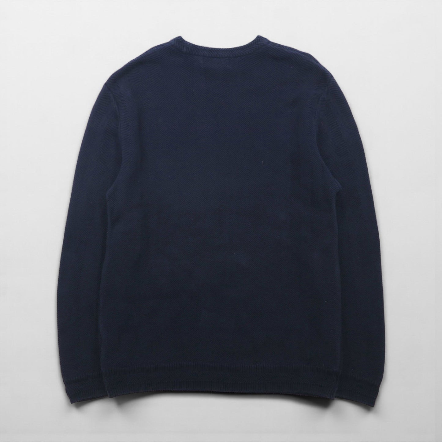 CHAPS RALPH LAUREN ヘリンボーン ニット セーター L ネイビー コットン