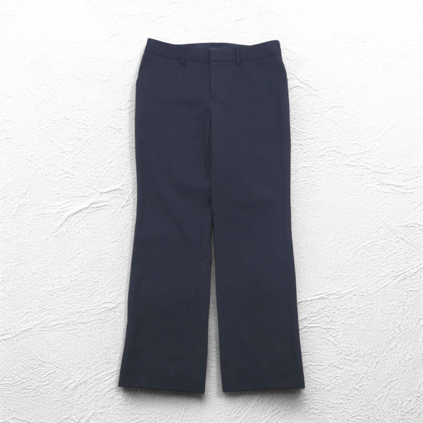 BURBERRY Slacks, Size M, Navy Striped Wool, Made in Japan