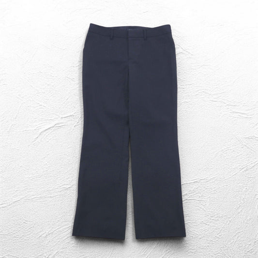 BURBERRY Slacks, Size M, Navy Striped Wool, Made in Japan