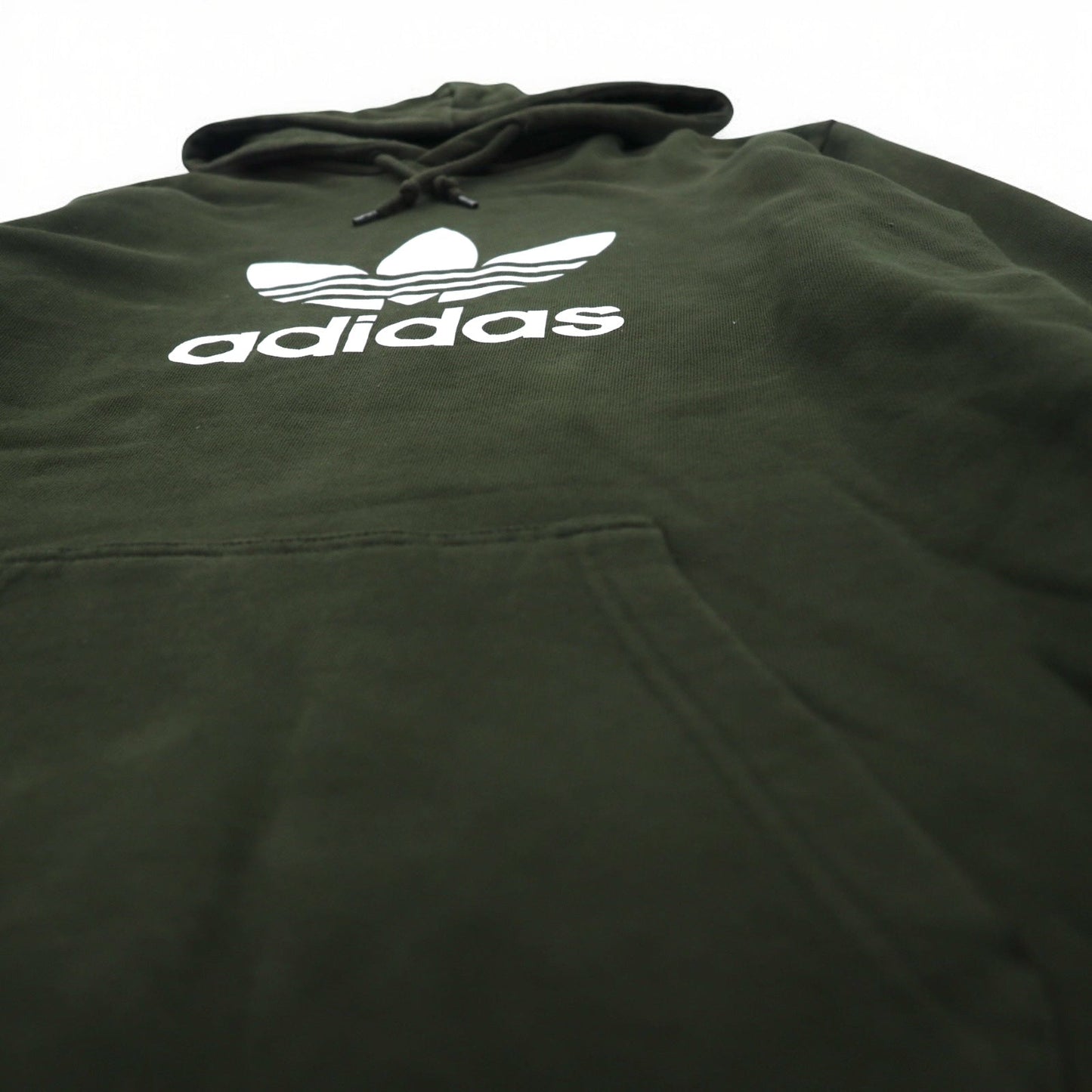 adidas originals トレフォイル フーディー プルオーバーパーカー M カーキ コットン DT7970