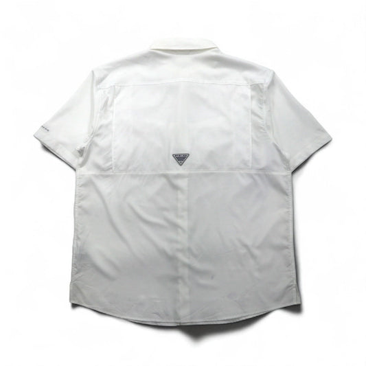 Columbia PFG オムニシェード OMMI-SHADE フィッシングシャツ XL ホワイト ポリエステル FM7024