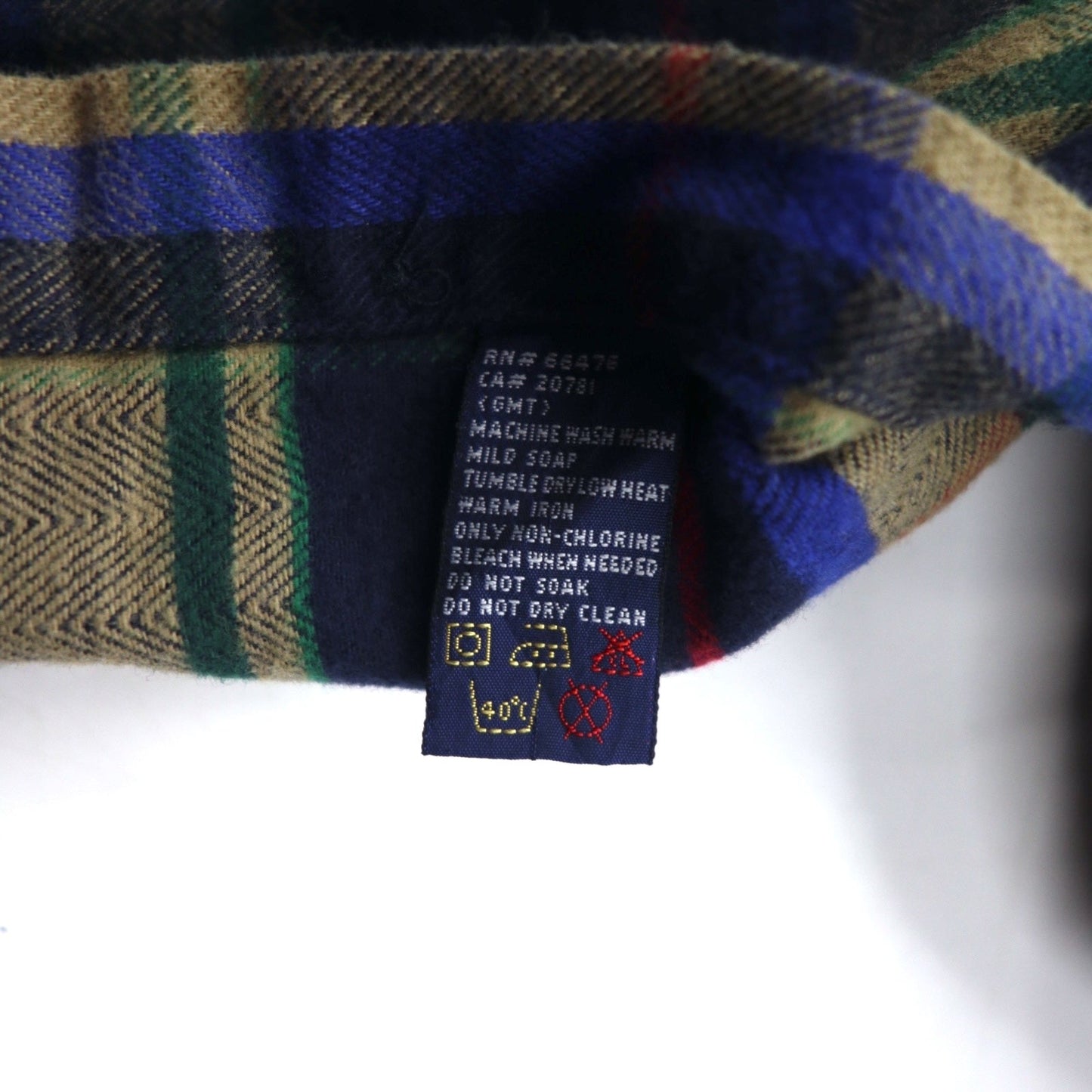 TOMMY JEANS 90s Flannel Shirt, Size XL, Navy Check, Cotton, Snap Buttons, Unused