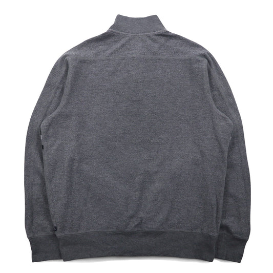 CHAPS ハーフボタン スウェット M グレー コットン サイドポケット