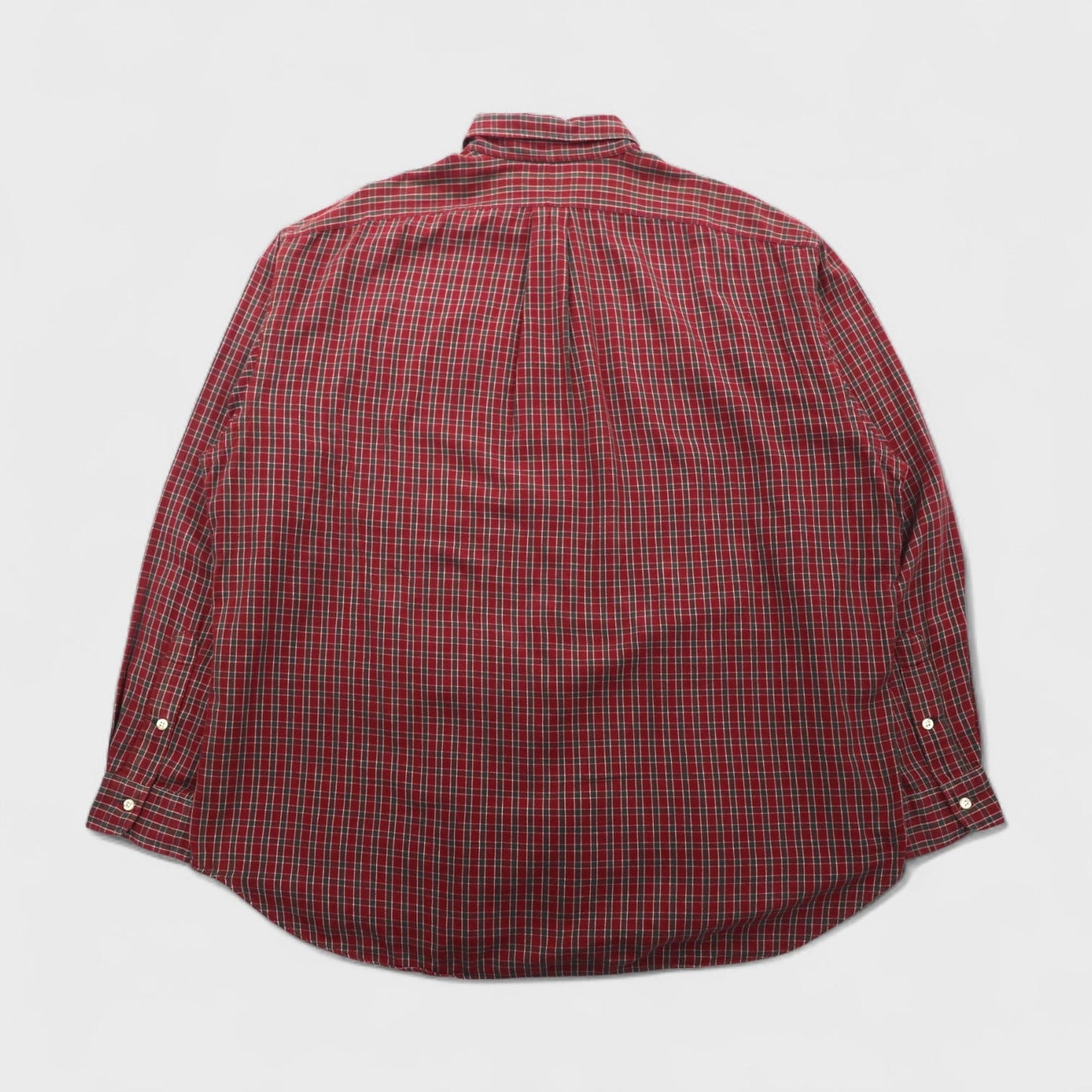 Ralph Lauren 90年代 ボタンダウン フランネルシャツ 2XL レッド チェック BLAIRE スモールポニー刺繡