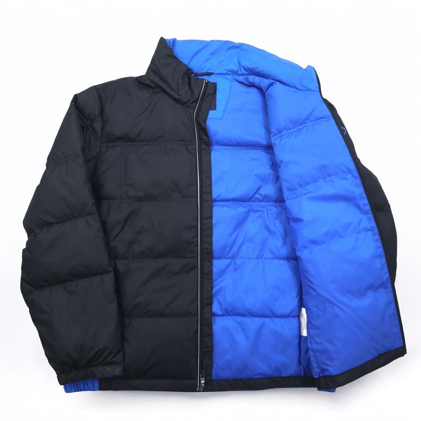 NAUTICA ダウンジャケット XXL ブラック ブルー ポリエステル フード着脱式