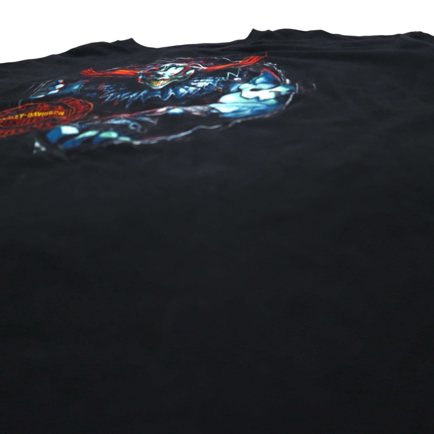 HARLEY DAVIDSON Double-Sided Print T-Shirt, Size 2XL, Black Cotton, Skull and Clown, BALTIMORE, Big Size