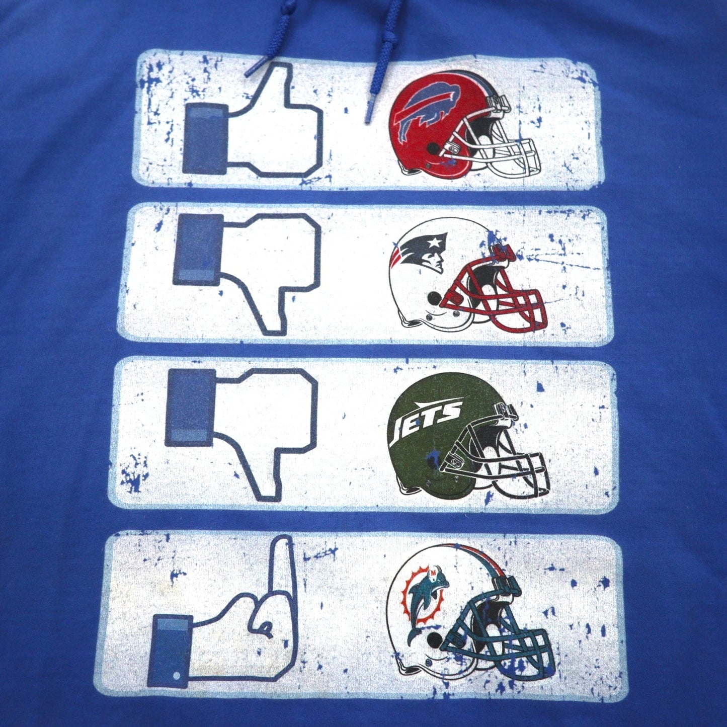 NFL Pullover Hoodie, 5XL, Blue, Buffalo Bills, Fleece-Lined, Oversized, GILDAN, Front Pocket