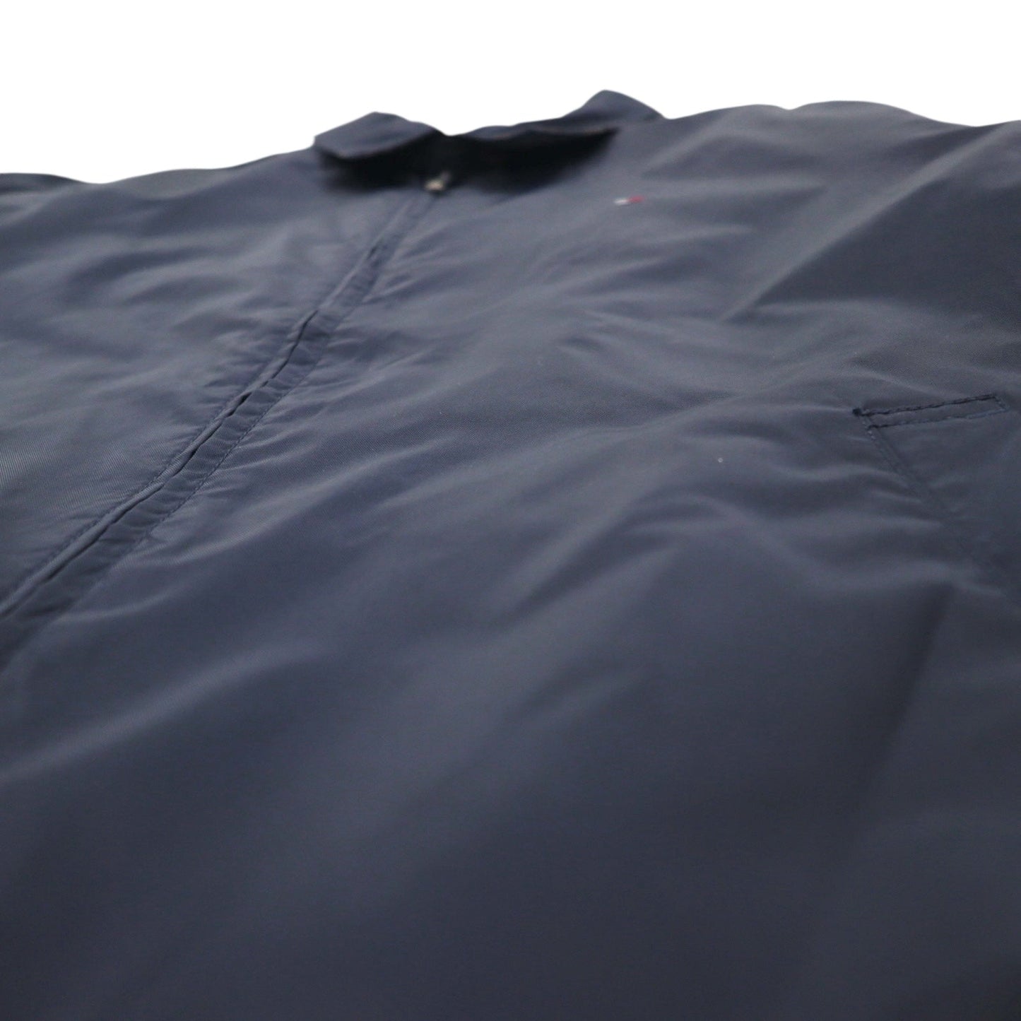 TOMMY HILFIGER Harrington Swing Jacket, XL, Navy Nylon, Check Lining, One-Point Logo Embroidery