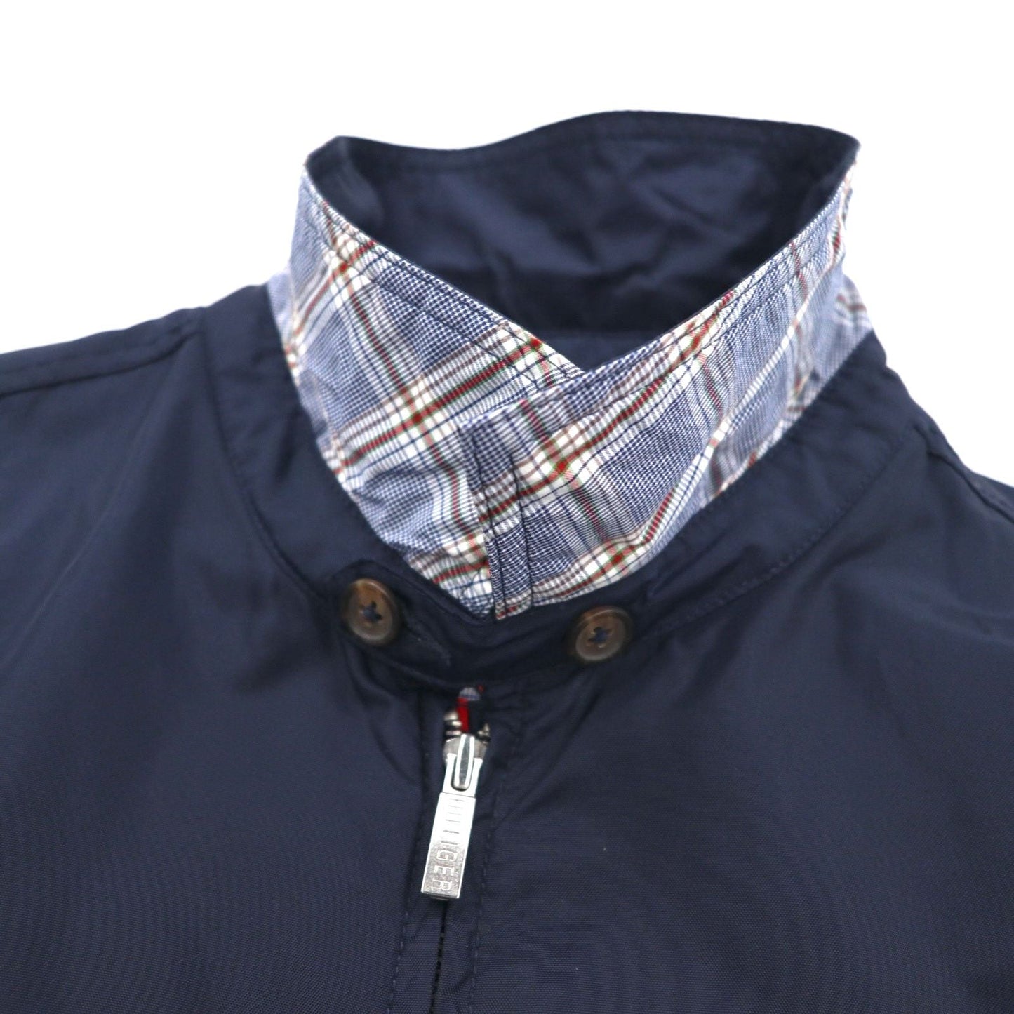 TOMMY HILFIGER Harrington Swing Jacket, XL, Navy Nylon, Check Lining, One-Point Logo Embroidery