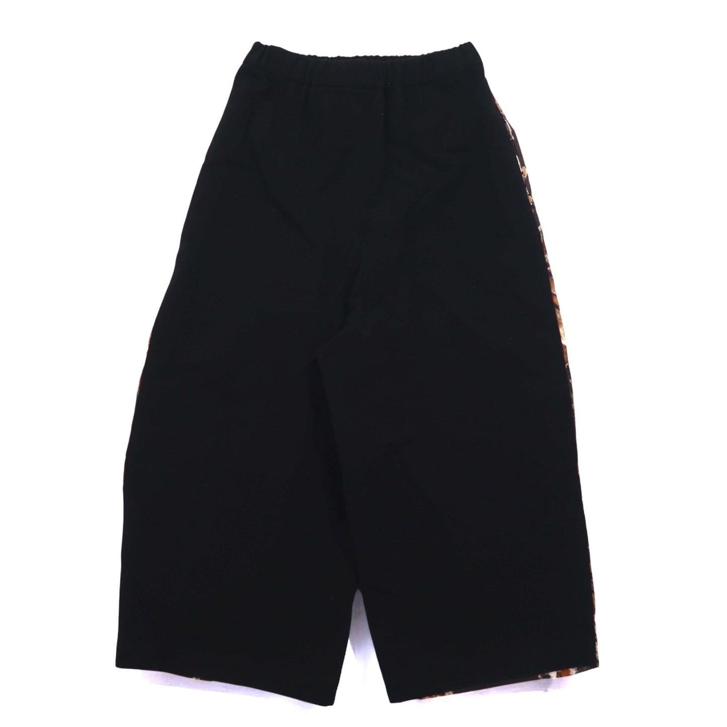 JUNYA WATANABE COMME des GARCONS 切替 ワイド イージーパンツ XS ブラック レーヨン ウール 花柄 JD-P011 日本製