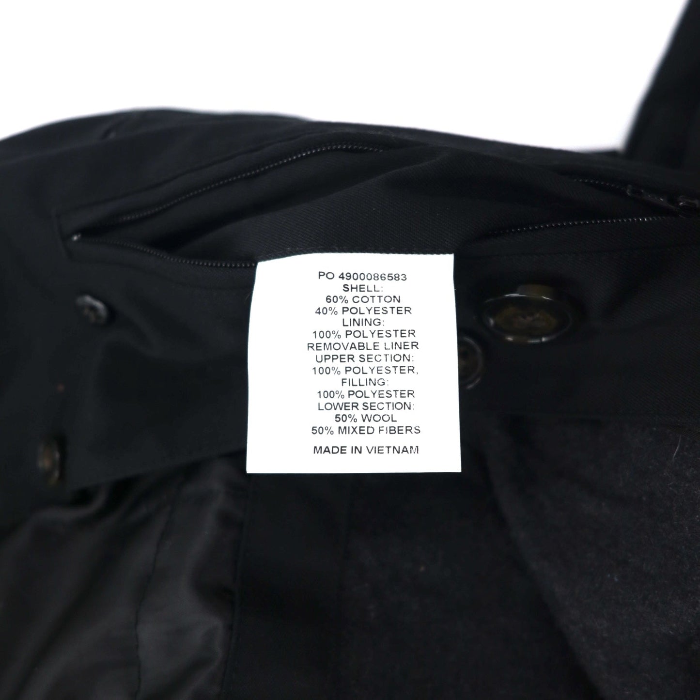 LAUREN RALPH LAUREN Trench Coat, XL, Black, with Detachable Quilted Liner and Belt, Water-Repellent