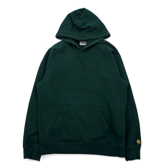 Carhartt WIP Hooded Chase Sweatshirt, Size M, Green Cotton, 1026384