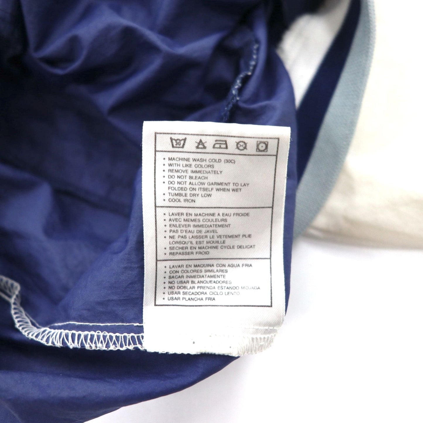NIKE 90s Silver Tag Ribbed Piste Pullover Nylon Jacket, Size L, Navy with Swoosh