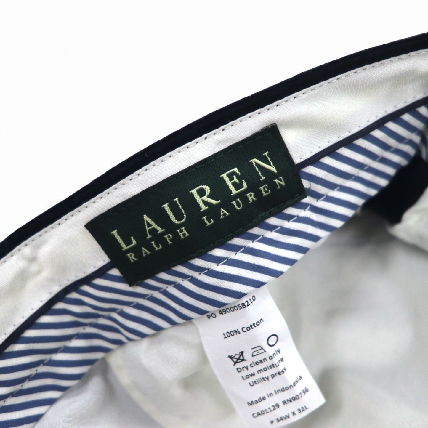 LAUREN RALPH LAUREN Corduroy Slacks, Size M, Navy, Cotton