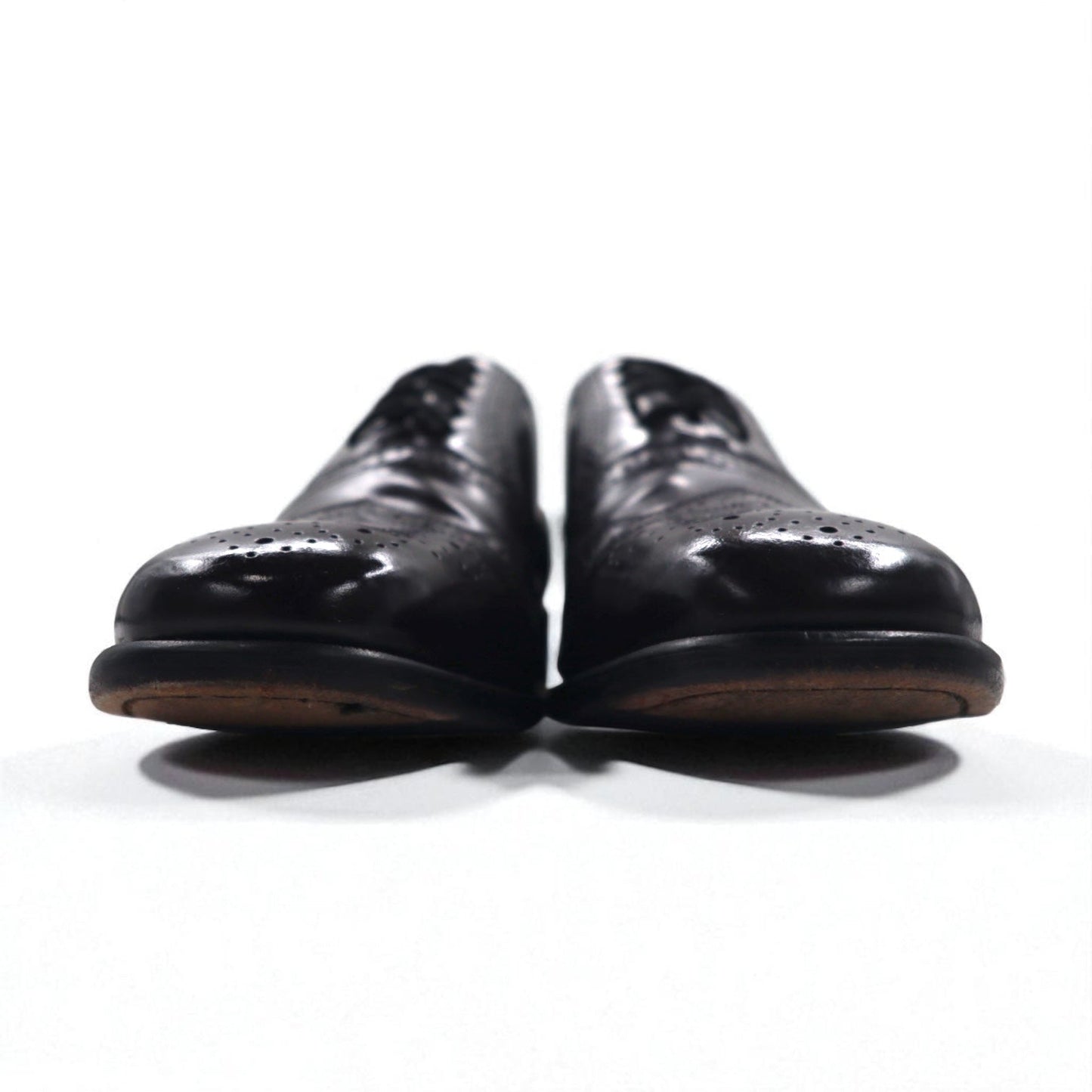 NUNN BUSH 90s Wingtip Full Brogue Dress Shoes, Size 26cm, Brown Leather with Medallion Detail, 83299 05