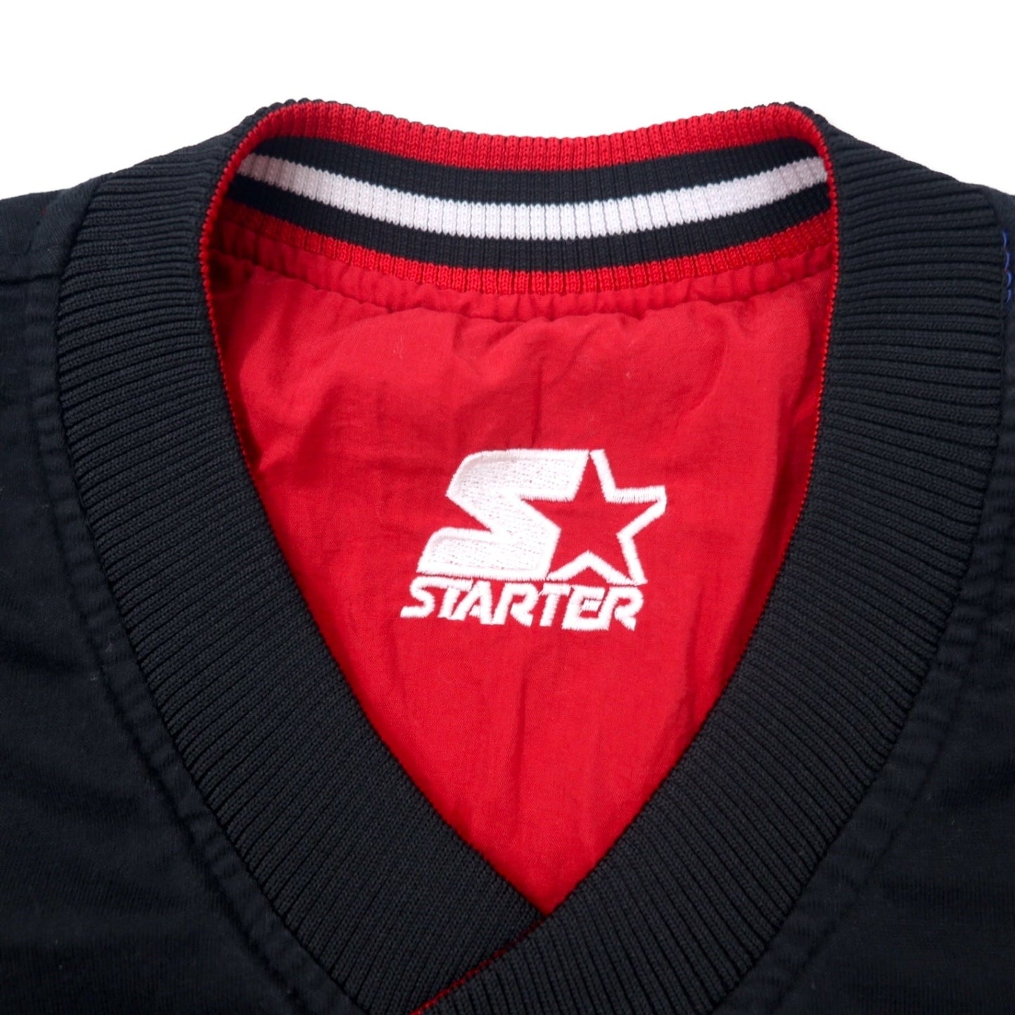 STARTER 90年代 リバーシブル ピステ プルオーバー ナイロンジャケット XL ブラック レッド カレッジ NEBRASKA HUSKERS