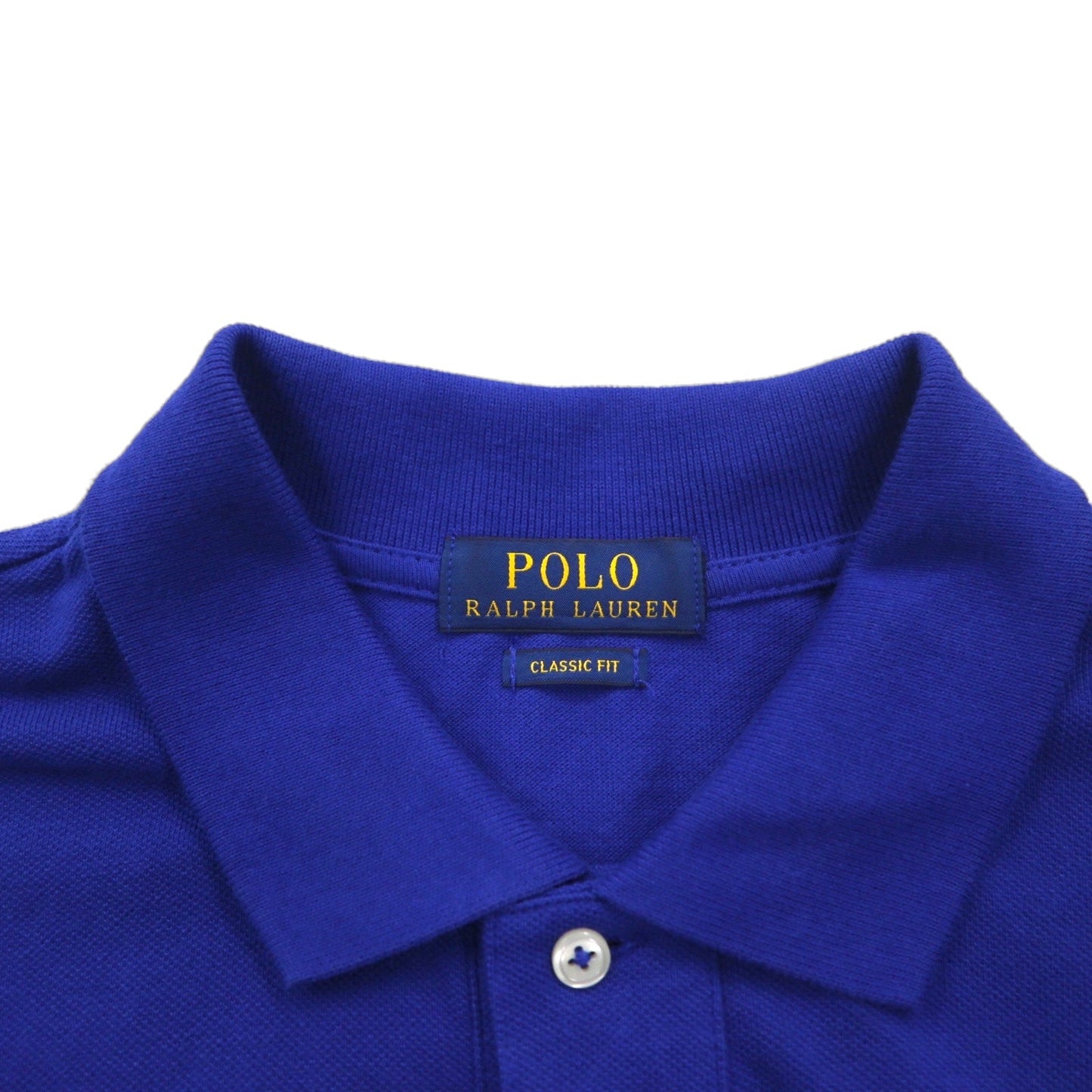 POLO RALPH LAUREN クラシックフィット ポロシャツ M ブルー コットン 鹿の子 スモールポニー刺繍