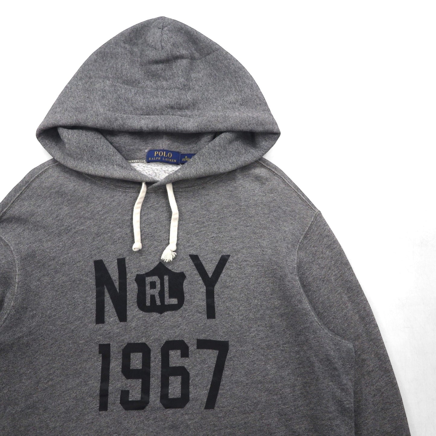 Polo Ralph Lauren プルオーバー パーカー M グレー NY 1967 プリント