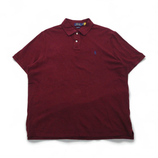 POLO RALPH LAUREN クラシックフィット ポロシャツ 2XL ボルドー コットン 鹿の子 スモールポニー刺繍