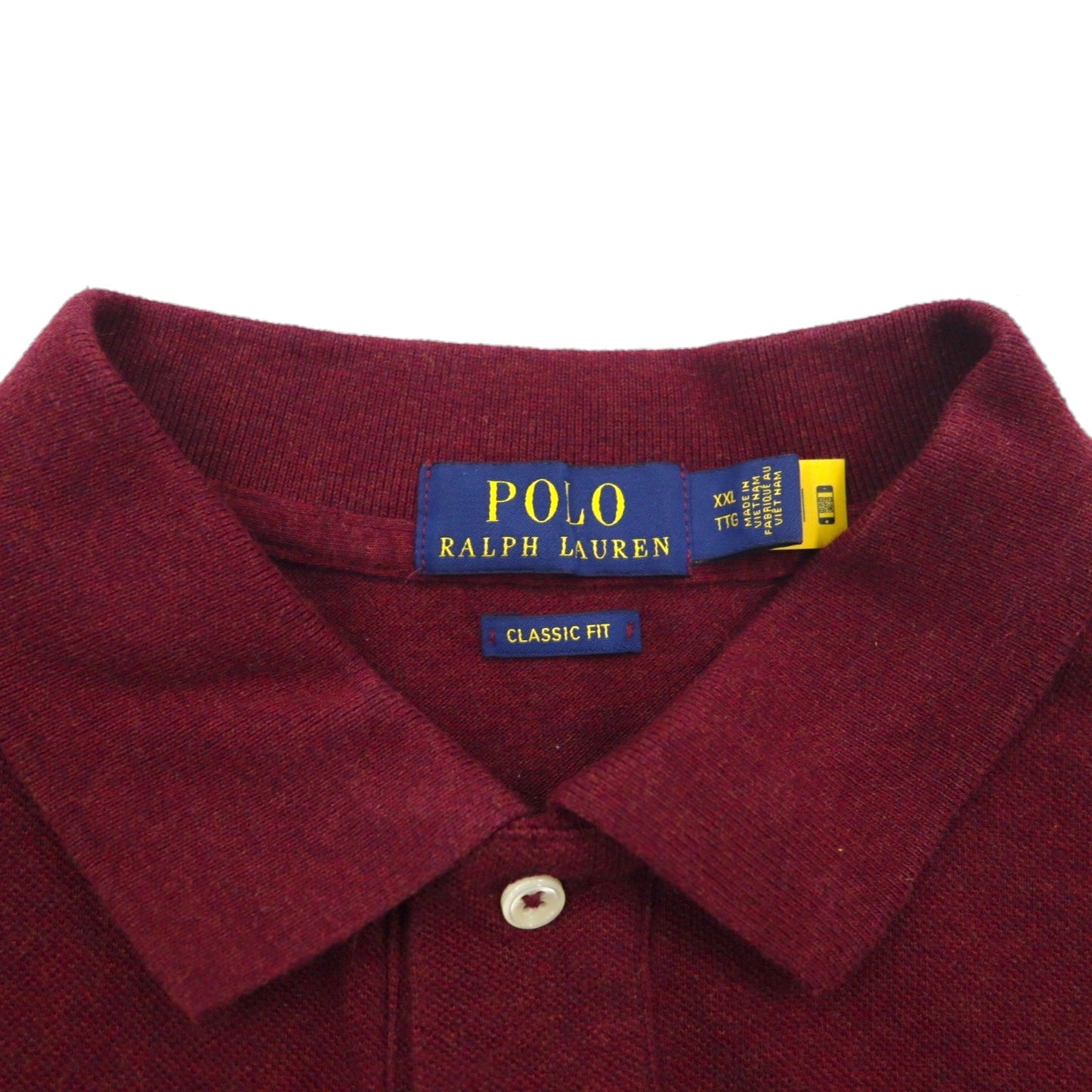 POLO RALPH LAUREN クラシックフィット ポロシャツ 2XL ボルドー コットン 鹿の子 スモールポニー刺繍