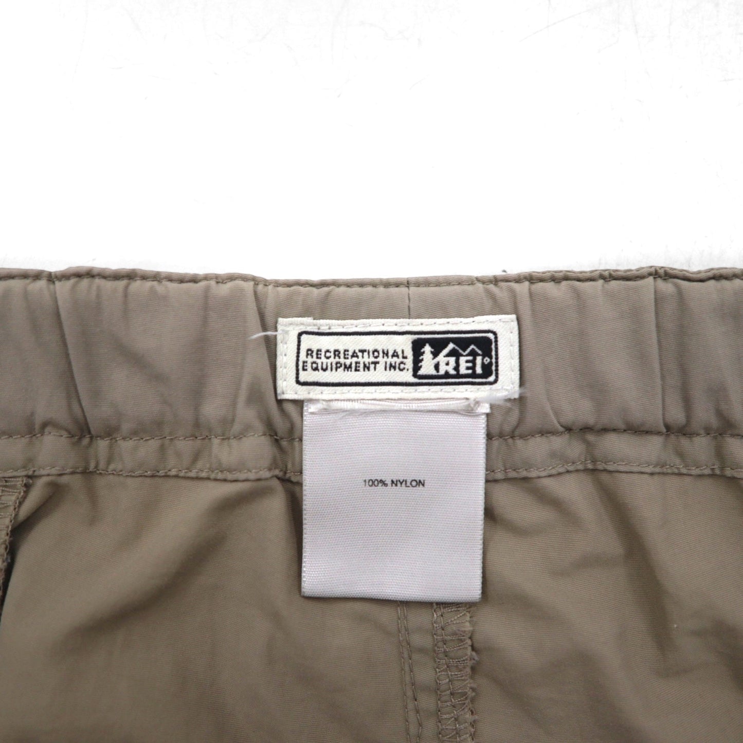REI コンバーチブル 2WAY カーゴパンツ ショートパンツ L ベージュ ナイロン 防水 スリット 裾ジップ