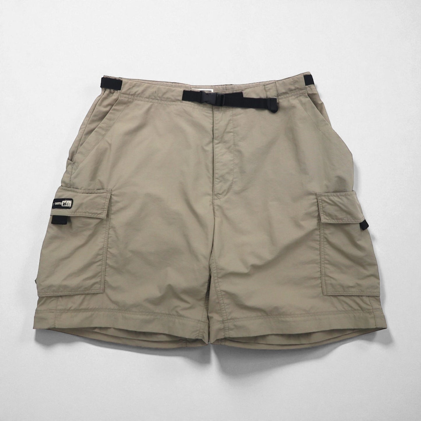 REI コンバーチブル 2WAY カーゴパンツ ショートパンツ L ベージュ ナイロン 防水 スリット 裾ジップ