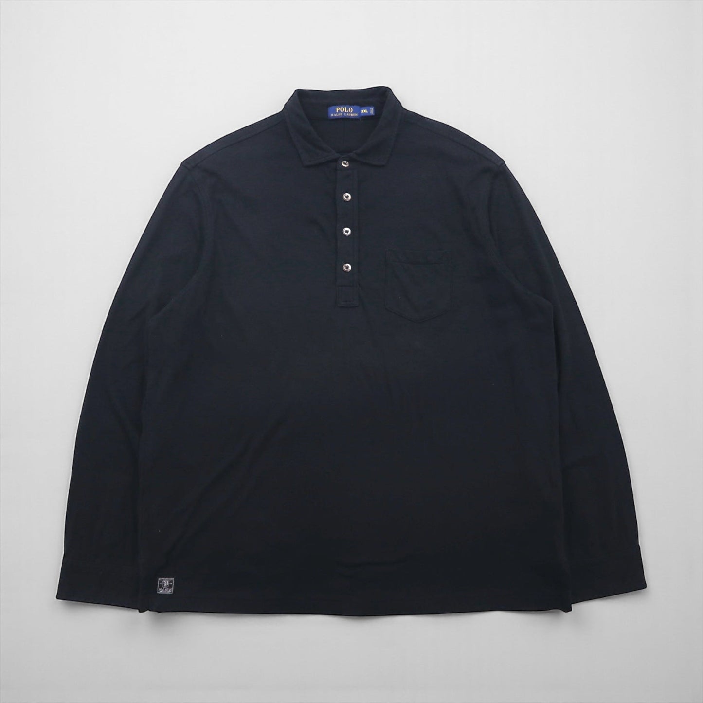 Polo Ralph Lauren ビッグサイズ 長袖 ポロシャツ ラガーシャツ 2XL ブラック コットン