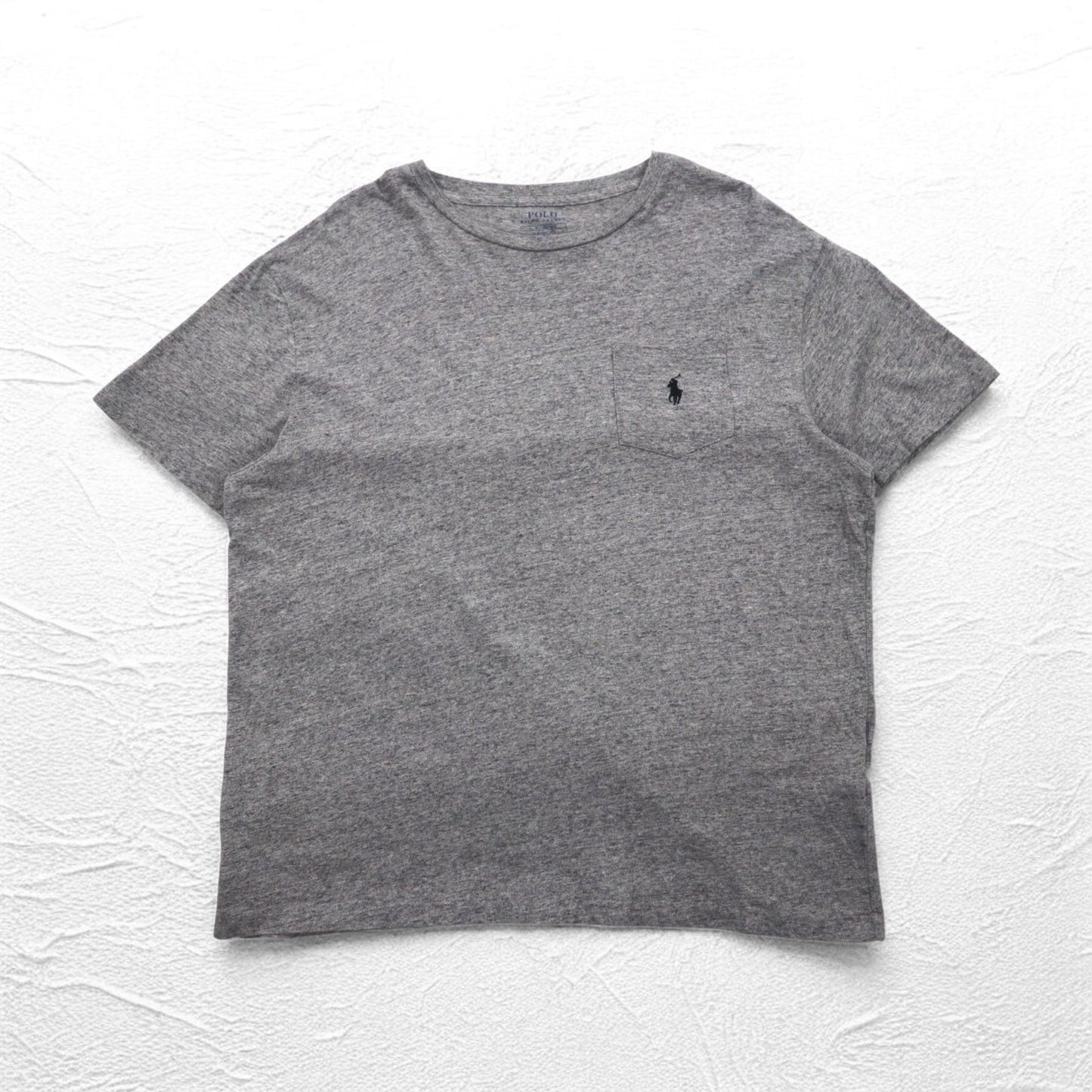 POLO RALPH LAUREN Classic Fit Pocket T-Shirt, Pocket TL, Gray, Small Pony Embroidery