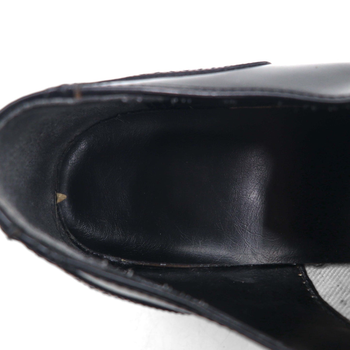 Vintage Punched Cap Toe Dress Shoes, Size 28.5cm, Black Leather, 105523