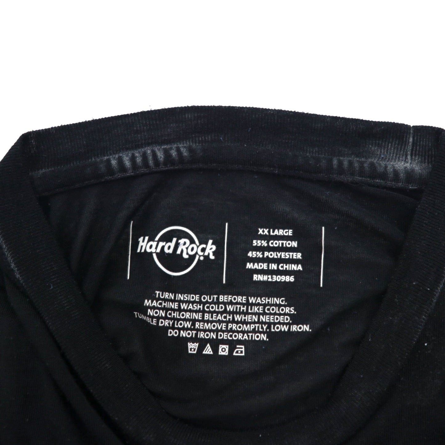 Hard Rock CAFE ヴィンテージライク ピグメント Tシャツ XXL ブラック ビッグサイズ LAS VEGAS