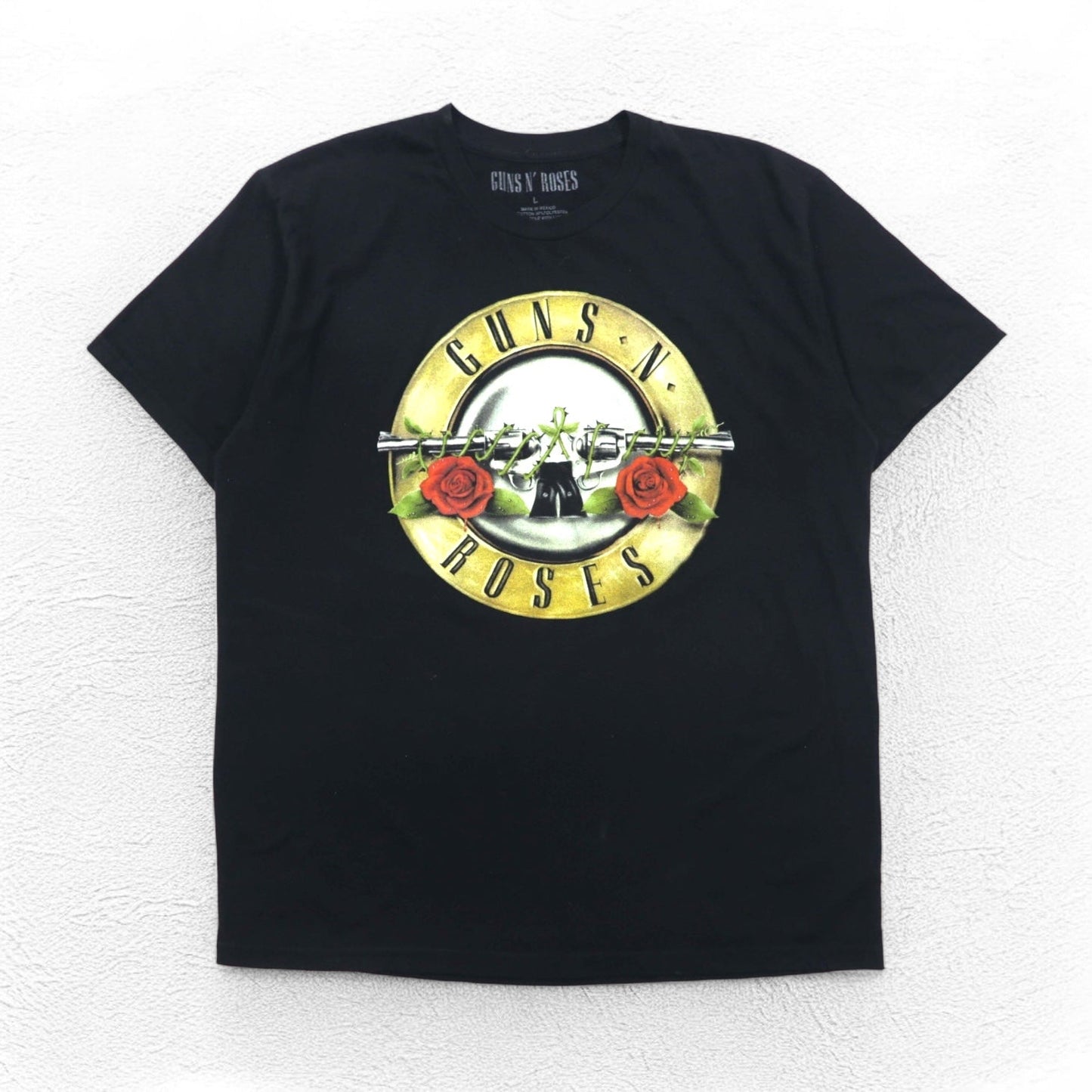 GUNS N' ROSES Band T-Shirt, Size L, Black, Cotton, Made in Mexico