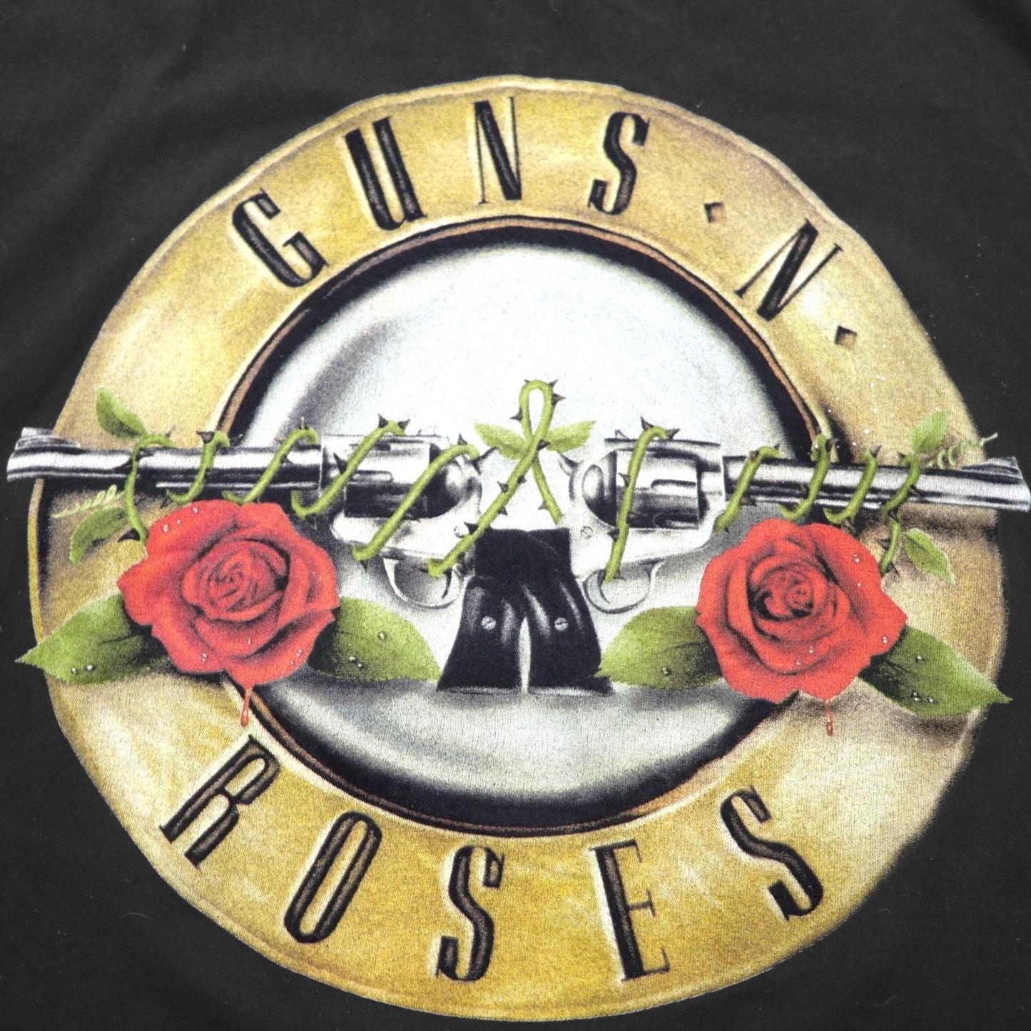 GUNS N' ROSES Band T-Shirt, Size L, Black, Cotton, Made in Mexico