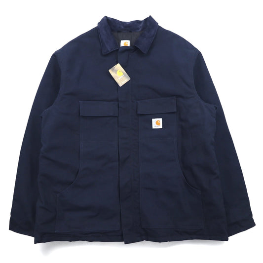 Carhartt Duck Traditional Coat, Size 2XL, Navy, Quilted Liner, Corduroy Collar, C003-DNY, Unused