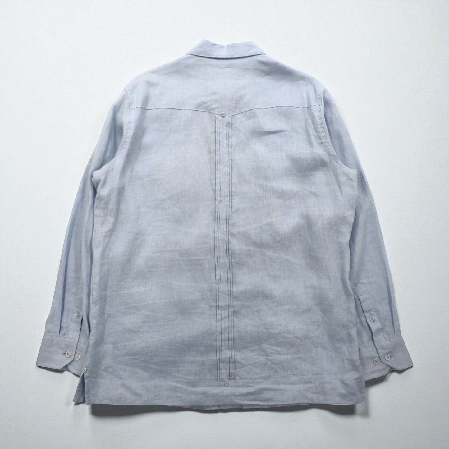 Vintage Cuban Shirt キューバシャツ L ブルー リネン 4ポケット ボックスシルエット 麻 Tasso Elba