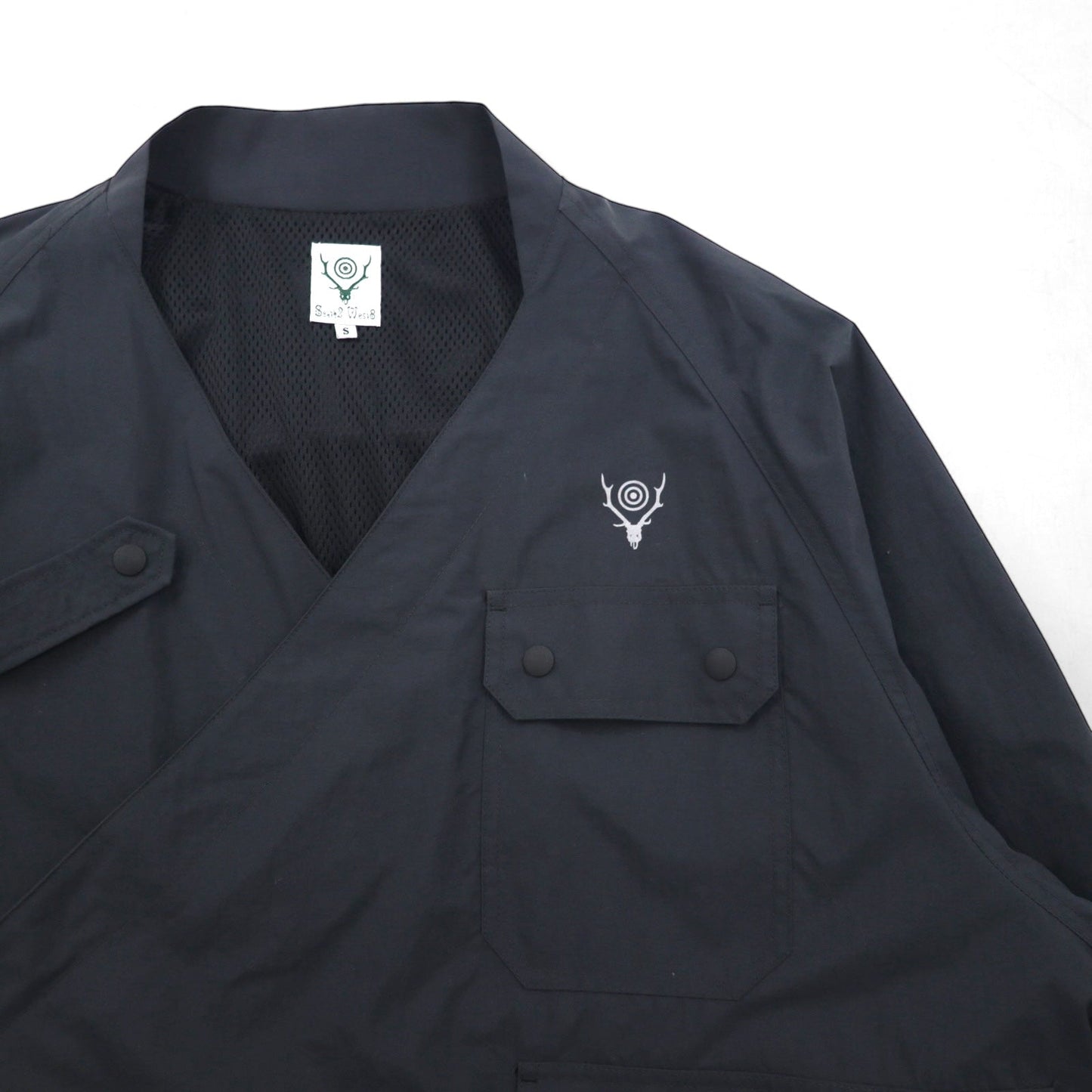South2 West8 作務衣 Sherpa Jacket シェルパジャケット S グレー ナイロン EJ801 日本製