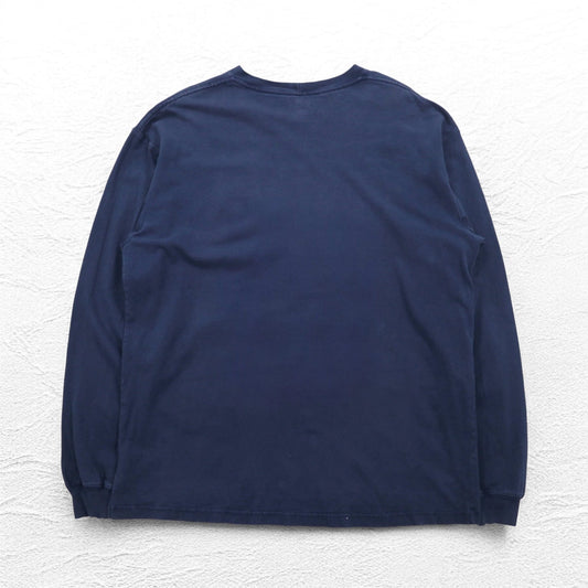 Carhartt Long Sleeve T-Shirt, Navy, with Pocket, Made in Honduras